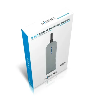 Aisens Docking USB-C 3.2 5 en 1 Multipuerto Gris