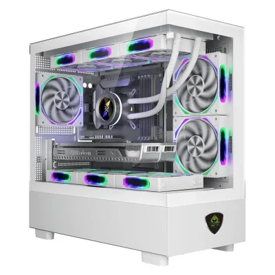 Caja Microatx Xc-301 Glass Argb Blanco Keepout Caja Microatx Xc-301 Glass Argb Blanco Keepout