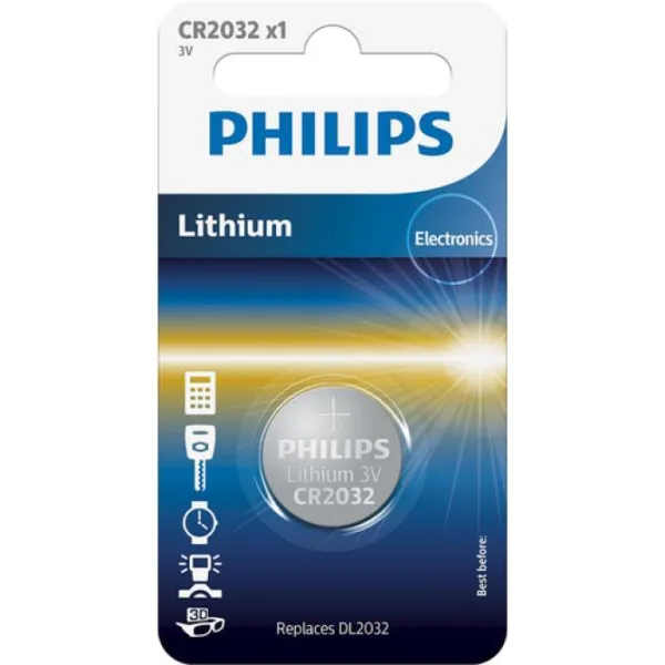 Philips Pila de Litio CR2032 3V
