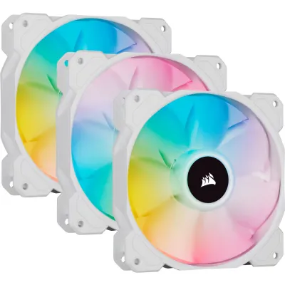 Ventilador Auxiliar Sp120 Rgb Elite 120Mm White Triple Pack