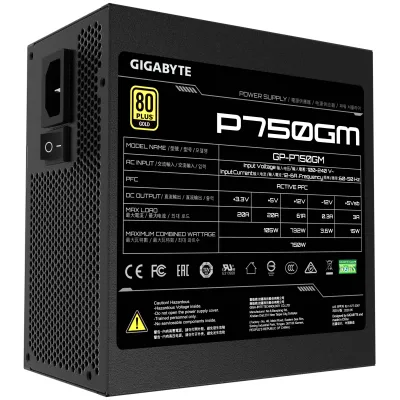 GIGABYTE P750GM unidad de fuente de alimentación 750 W 20+4 pin GIGABYTE P750GM unidad de fuente de alimentación 750 W 20+4 pin