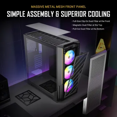 Antec P20C ARGB Negra con Cristal Templado