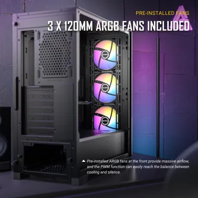 Antec P20C ARGB Negra con Cristal Templado