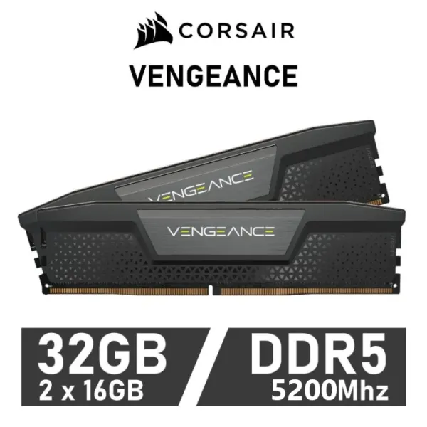 Corsair Vengeance Black KIT 32GB DDR5 a 5200MHz CL40 1.25v XMP 3.0 (2x16GB)