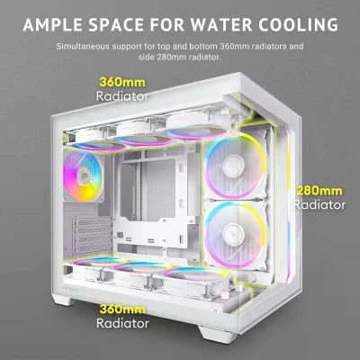 Antec C5 ARGB Blanca ATX Cristal Templado USB-C