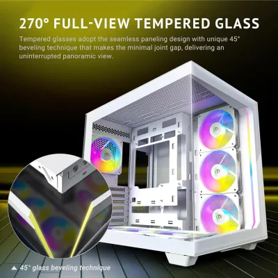 Antec C5 ARGB Blanca ATX Cristal Templado USB-C