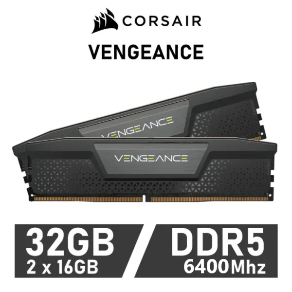 Corsair Vengeance Black KIT 32GB DDR5 a 6400MHz CL32 1.25v XMP 3.0 (2x16GB)