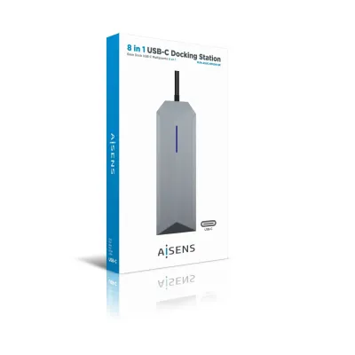 Aisens Docking USB-C 3.2 Multipuerto Gris