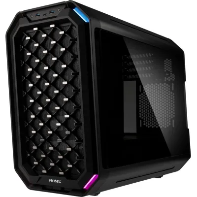 Antec Dark Cube Caja MicroATX Doble frontal, Cristal Negra