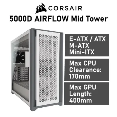 Corsair 5000D Airflow Torre ATX Blanca