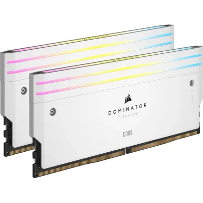 Corsair Dominator Titanium RGB White KIT 32GB DDR5 a 6600MHz Corsair Dominator Titanium RGB White KIT 32GB DDR5 a 6600MHz