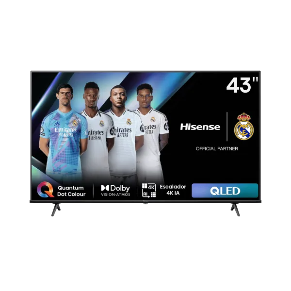 Hisense Serie E7NQ QLED TV 4K 43E7NQ 43" UHD Quantum Dot Colour,WiFi,BT,Smart TV, 60Hz VRR