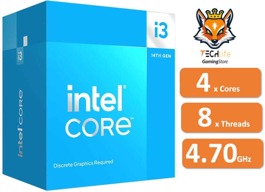 Intel Core i3-14100F 4x Cores a 3.50Ghz/4.7Ghz 12MB Socket 1700 | T...