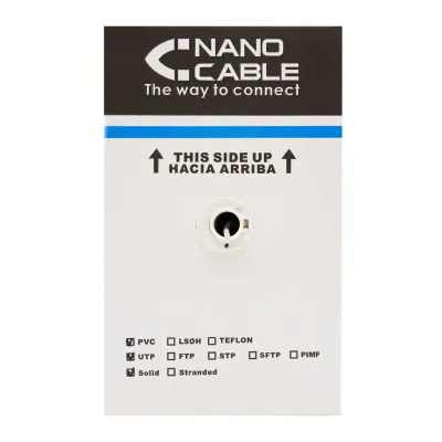 Bobina Cable UTP Cat6 305 Mts Negro Bobina Cable UTP Cat6 305 Mts Negro