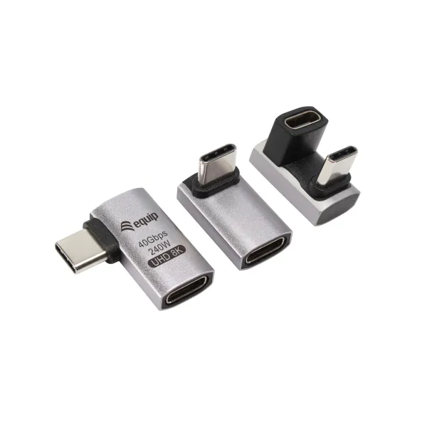 Equip 133478 cambiador de género para cable USB C Negro, Gris