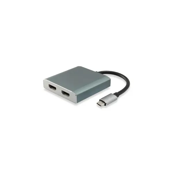 Equip Adaptador USB-C a 2x HDMI Hembra 4K 30Hz Gris
