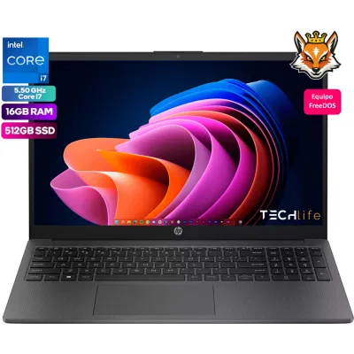 HP 250 G10 Intel Core i7-1355u 16 GB 512 GB 15.6" FreeDOS Ceniza HP 250 G10 Intel Core i7-1355u 16 GB 512 GB 15.6" FreeDOS Ceniza