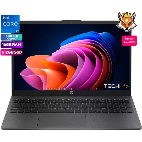 HP 250 G10 Intel Core i7-1355u 16 GB 512 GB 15.6" FreeDOS Ceniza