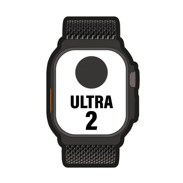 Apple Watch Ultra 2 GPS + Cellular 49mm Caja Negra Titanio con Correa Milanese Loop Titanio L Negra