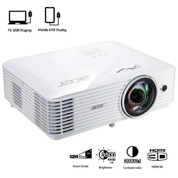 Acer S1286Hn Proyector ANSI DLP XGA 3500 Lúmenes Blanco