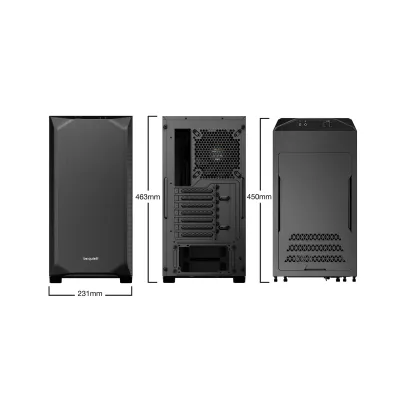 Be Quiet! Pure Base 500 Cristal Templado USB 3.2 Negra
