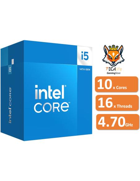 Intel Core i5-14400 10x Cores a 2.50Ghz/4.7Ghz 20MB con Gráficos In...
