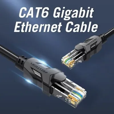 Cable de Red RJ45 UTP Vention IBEBV Cat.6/ 40m/ Negro Cable de Red RJ45 UTP Vention IBEBV Cat.6/ 40m/ Negro