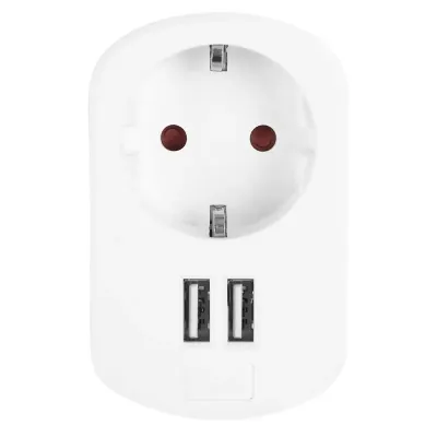 Enchufe Orbegozo EN 1200/ 1 Toma Schuko/ 2 Tomas USB Enchufe Orbegozo EN 1200/ 1 Toma Schuko/ 2 Tomas USB