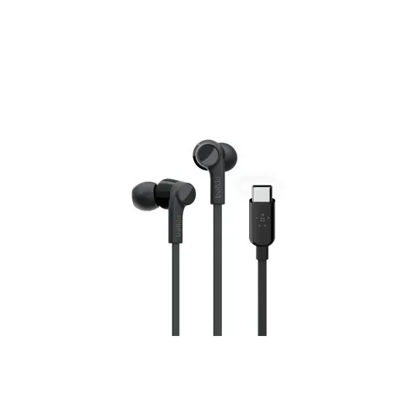 Belkin Rockstar Auriculares USB-C Negros 