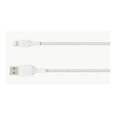 Belkin Boost Charge Cable Lightning a USB Trenzado 1m MFi Blanco Belkin Boost Charge Cable Lightning a USB Trenzado 1m MFi Blanco