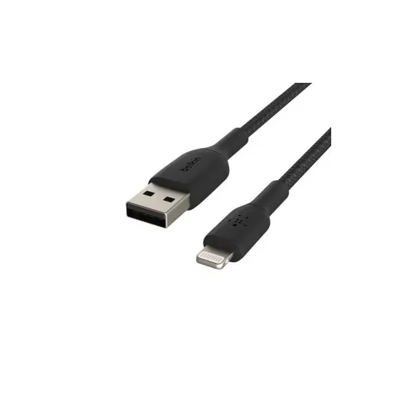 Belkin Boost Charge Cable Trenzado Lightning a USB-A 1m Negro