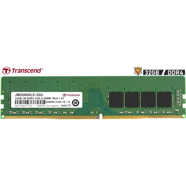 Transcend JetRam 32GB DDR4 3200MHz 1.2v CL22 - Módulo RAM de PC
