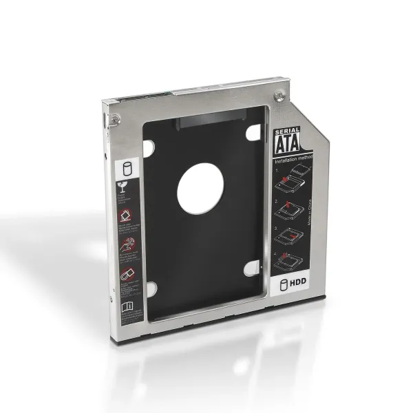 Aisens A129-0151 Adaptador HDD/SSD 2.5" de 7,0 mm para unidad óptica portátil de 9,5 mm HDD/SSD