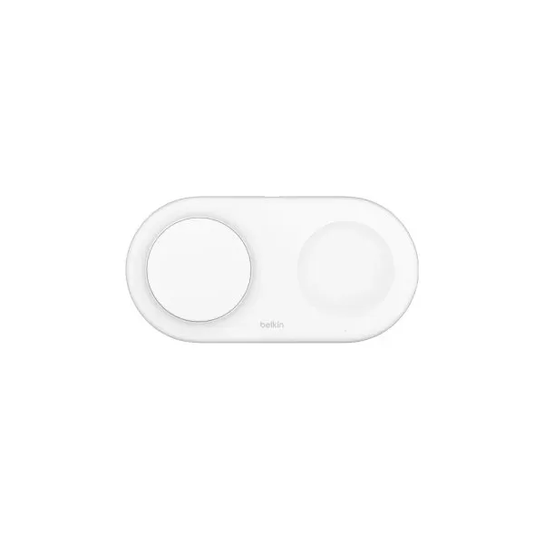 Base De Carga Inalambrica Doble Belkin Wiz021vfwh 15w Qi2 Boost Charge Color Blanco