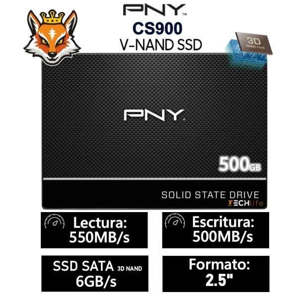 PNY CS900 2.5" 500GB SSD SATA 3 TLC