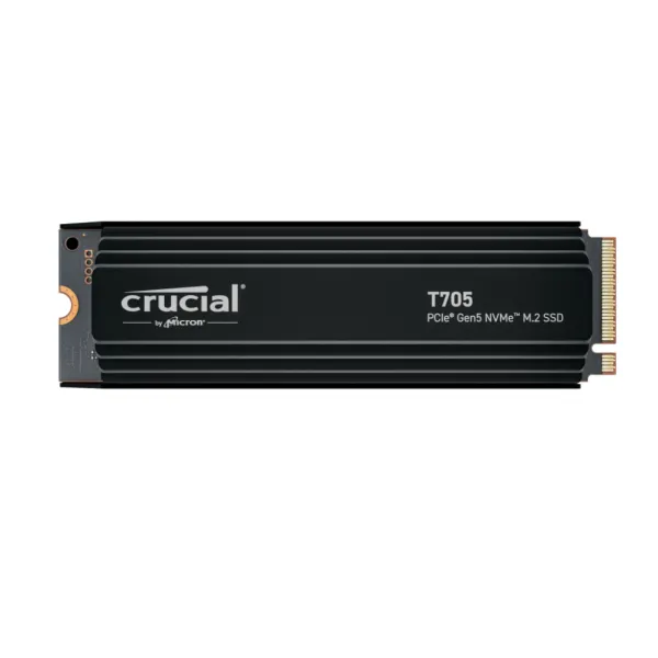 Disco Duro Crucial T705 2TB M.2 PCIe Gen5 NVMe con Disipador