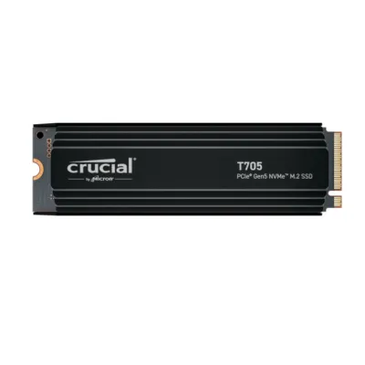 Disco Duro Crucial T705 2TB M.2 PCIe Gen5 NVMe con Disipador Disco Duro Crucial T705 2TB M.2 PCIe Gen5 NVMe con Disipador