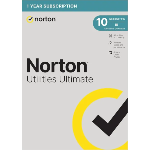 Norton Utilities Ultimate 2024 | 10 Dispositivos PC | 1 año | Soporte físico