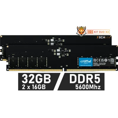 Crucial KIT 32GB DDR5 a 5600MHz CL46 1.1v ( 2x16GB) Crucial KIT 32GB DDR5 a 5600MHz CL46 1.1v ( 2x16GB)