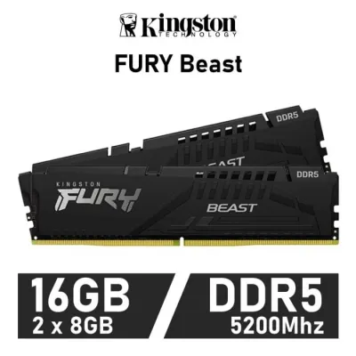 Kingston FURY Beast KIT 16GB DDR5 a 5200MHz CL40 1.25v XMP 3.0