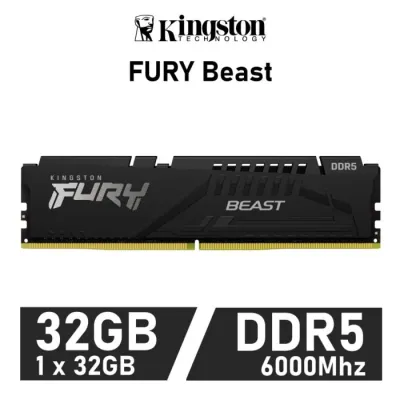 Kingston FURY Beast 32GB DDR5 6000MHz CL36 1.35v XMP 3.0 Kingston FURY Beast 32GB DDR5 6000MHz CL36 1.35v XMP 3.0