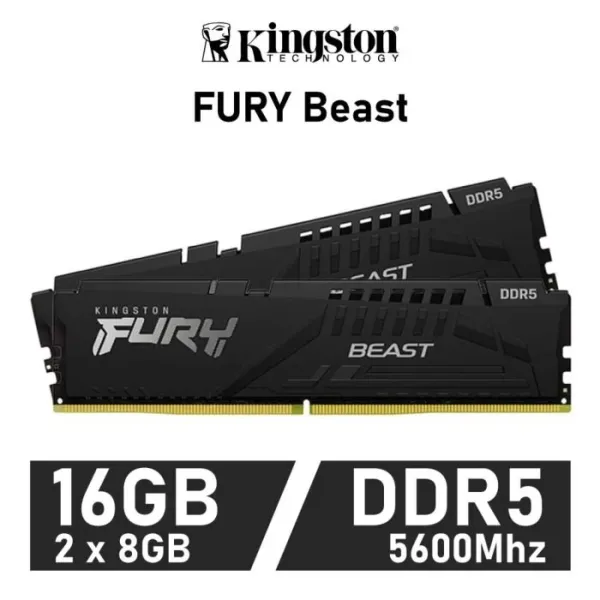 Kingston FURY Beast KIT 16GB DDR5 a 5600MHz CL36 1.25v XMP 3.0 (2x8GB)