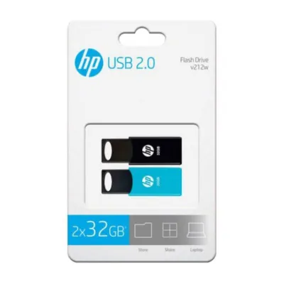 HP v212w 32GB USB 2.0 Pack 2 Unidades Negro/Azul HP v212w 32GB USB 2.0 Pack 2 Unidades Negro/Azul