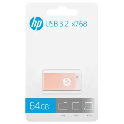 Pen Drive HP X768 Memoria USB 64GB USB 3.2 Rosa Pen Drive HP X768 Memoria USB 64GB USB 3.2 Rosa