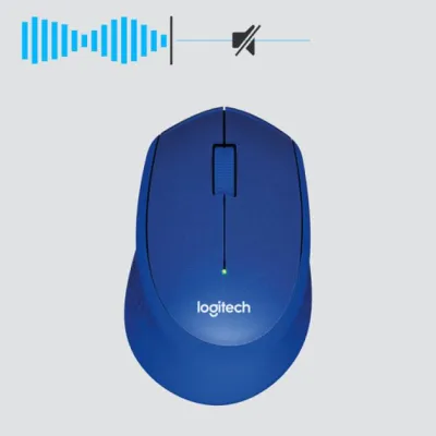 Logitech M330 Silent Plus Ratón Inalámbrico Azul 1000DPI