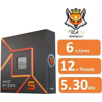 AMD Ryzen 5 7600X 4.7 GHz Box sin Ventilador
