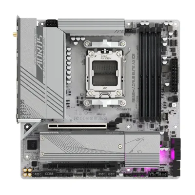 GIGABYTE B650M AORUS ELITE AX ICE Placa base - AMD Ryzen serie GIGABYTE B650M AORUS ELITE AX ICE Placa base - AMD Ryzen serie