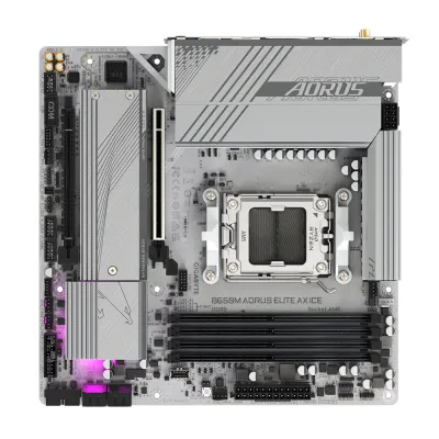 GIGABYTE B650M AORUS ELITE AX ICE Placa base - AMD Ryzen serie GIGABYTE B650M AORUS ELITE AX ICE Placa base - AMD Ryzen serie