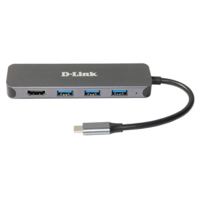 D-Link DUB-2333 HUB USB 5-in-1 con HDMI 60W Negro