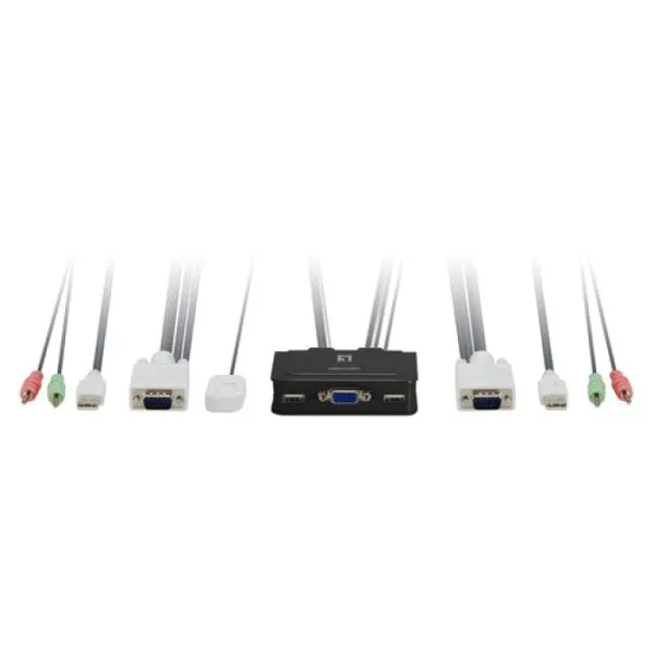 LevelOne KVM 2 Puertos USB + Audio